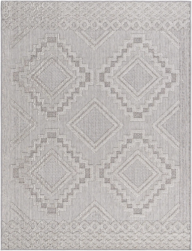 Arwid Light Gray Outdoor Area Rug - Clearance by Boutique Rugs