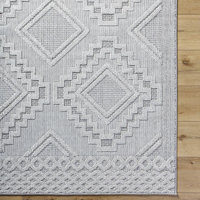 Arwid Light Gray Outdoor Area Rug - Clearance by Boutique Rugs