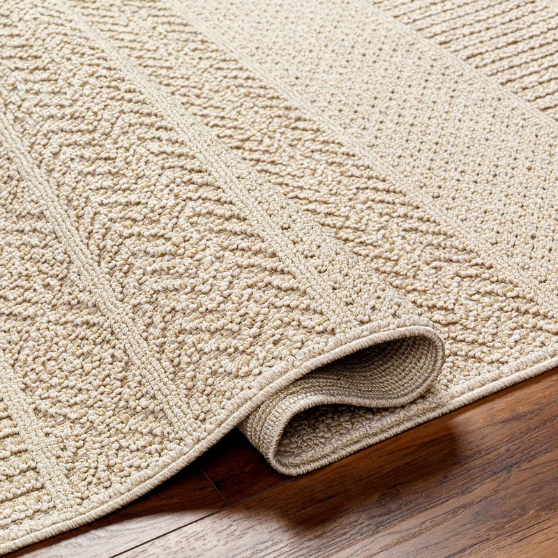 Corom Beige Outdoor Area Rug - Clearance by Boutique Rugs