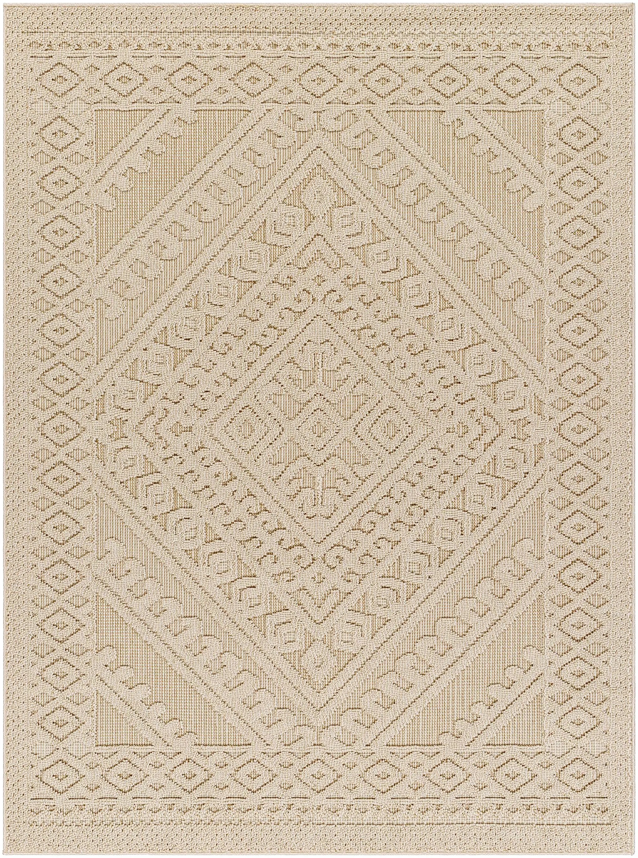 Hibah Bone Outdoor Area Rug - Clearance by Boutique Rugs