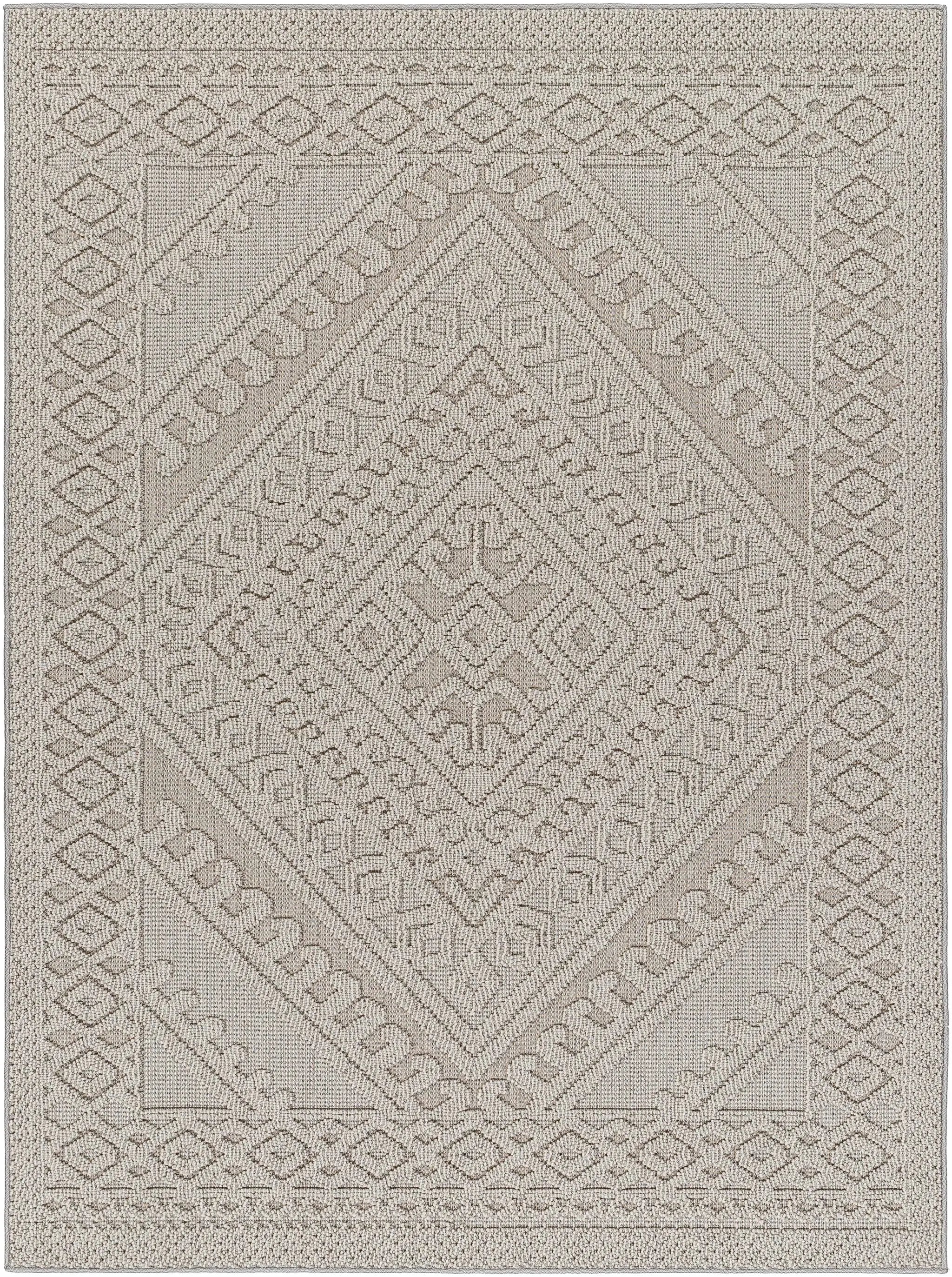 Hibah Natural Gray Outdoor Area Rug - Clearance by Boutique Rugs