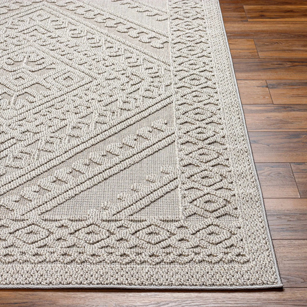 Hibah Natural Gray Outdoor Area Rug - Clearance, photo 3 of 7