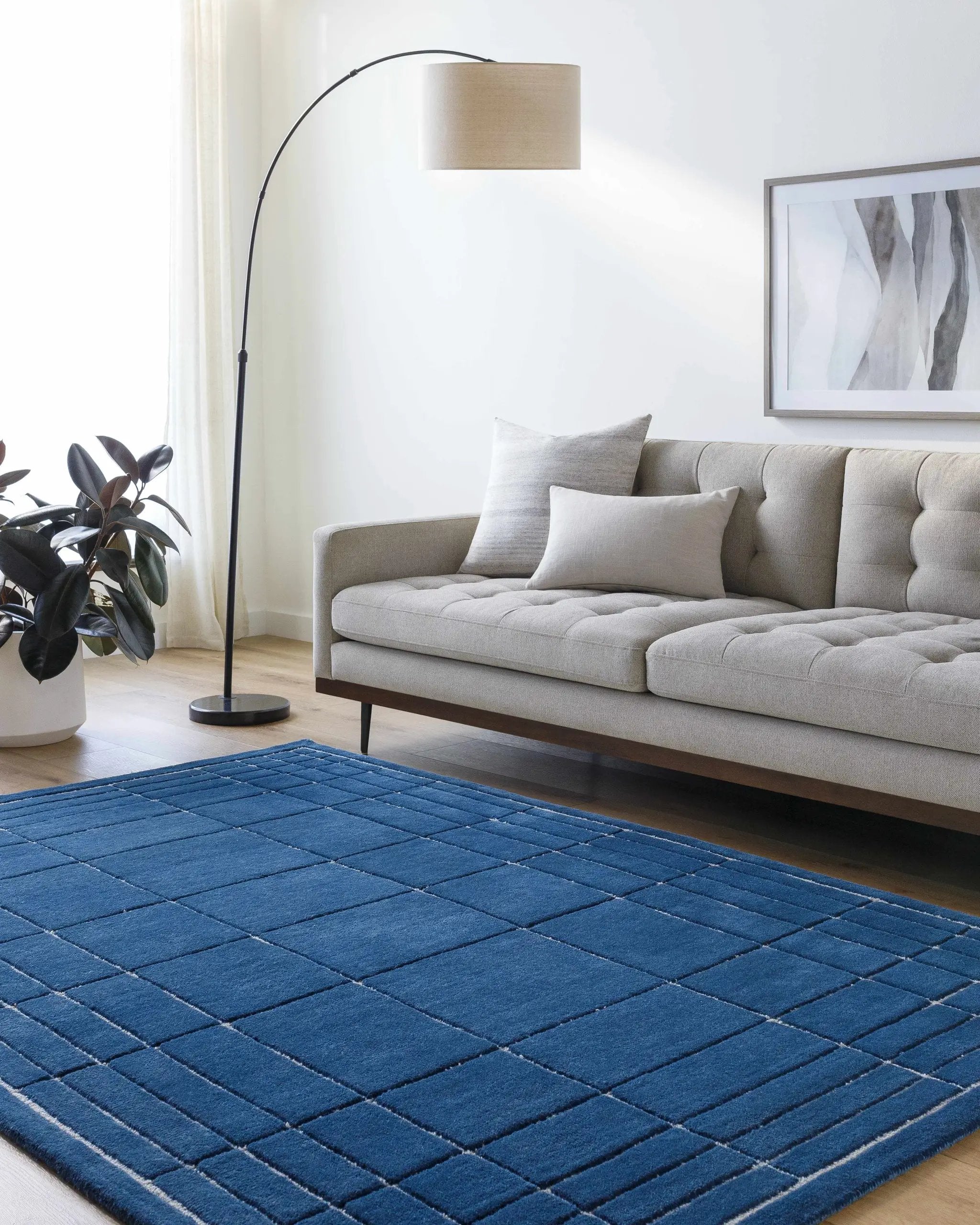 Sedna Navy Wool Area Rug by Boutique Rugs