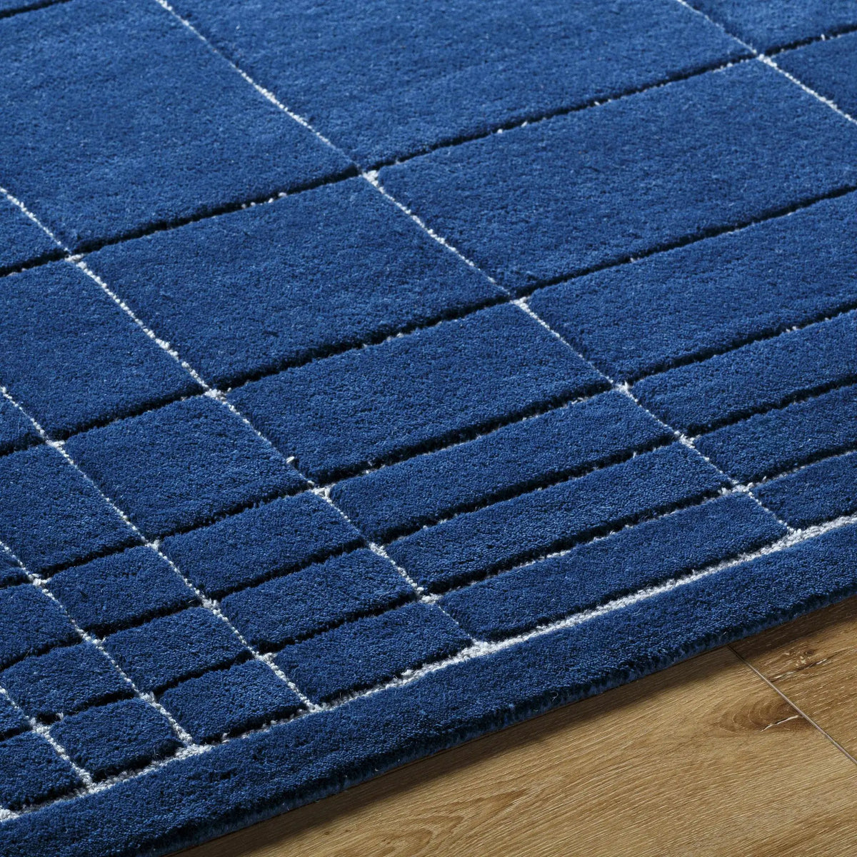 Sedna Navy Wool Area Rug, photo 6 of 8
