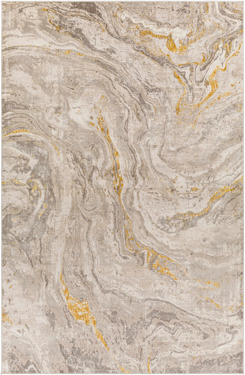 Akins Beige Marble Rug - Clearance by Boutique Rugs