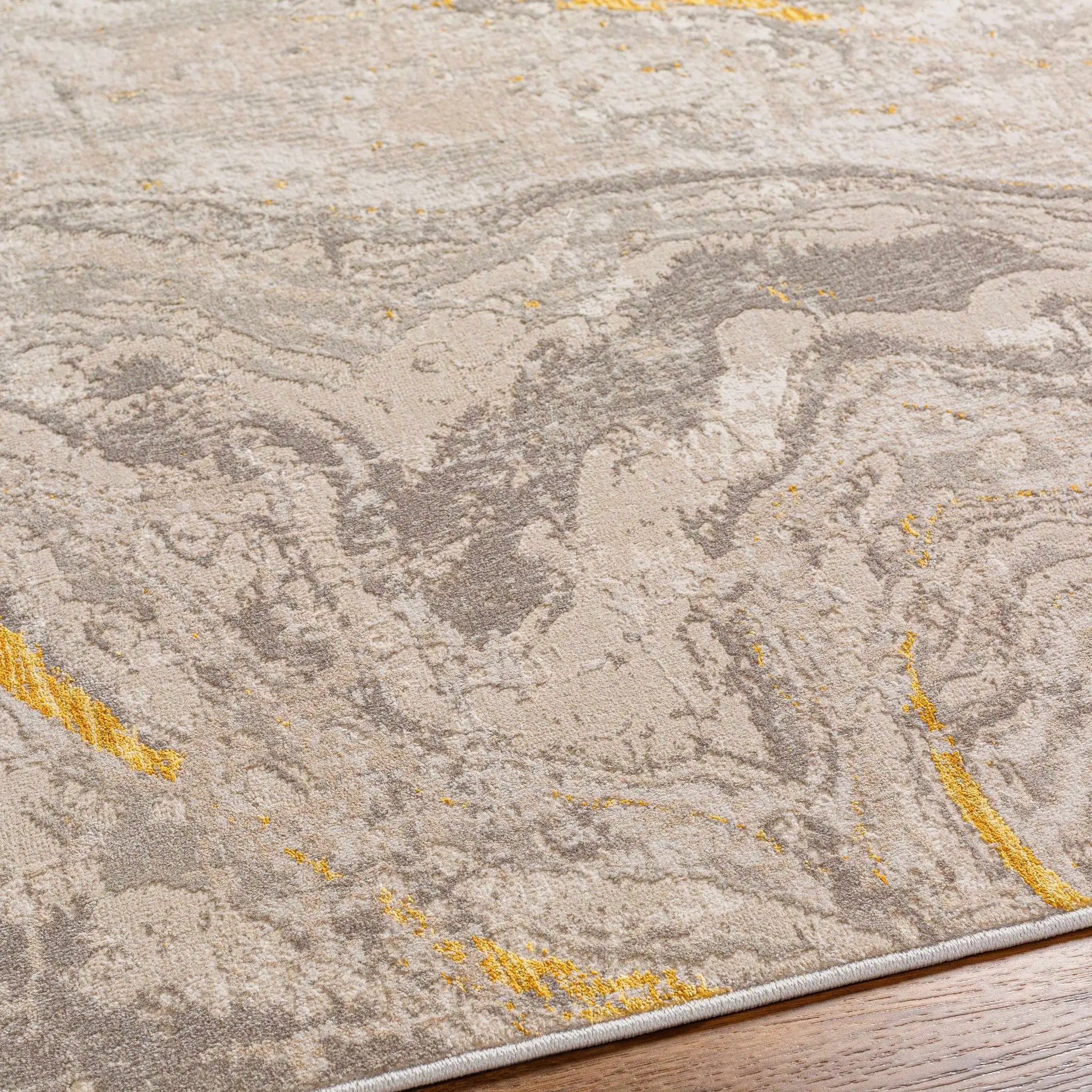 Akins Beige Marble Rug - Clearance by Boutique Rugs