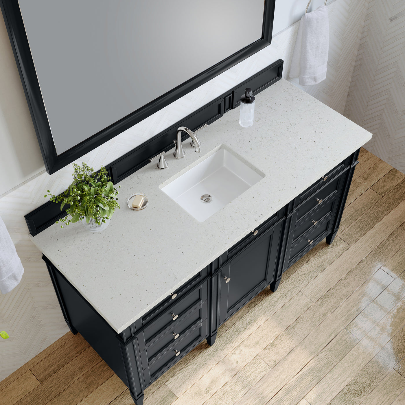 James Martin Brittany 60" Single Bathroom Vanity, Black Onyx, view 26