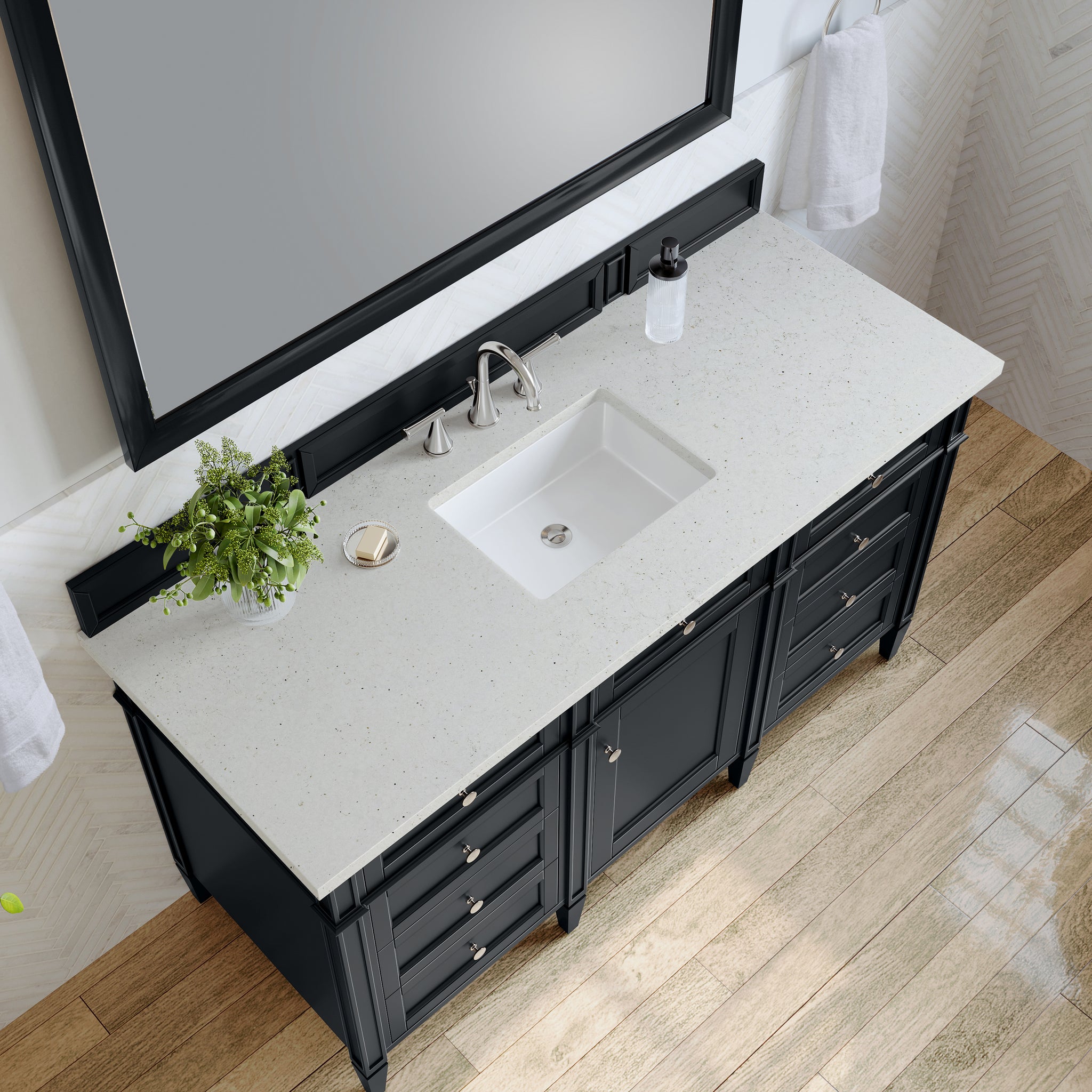 James Martin Brittany 60" Single Bathroom Vanity, Black Onyx, view 26