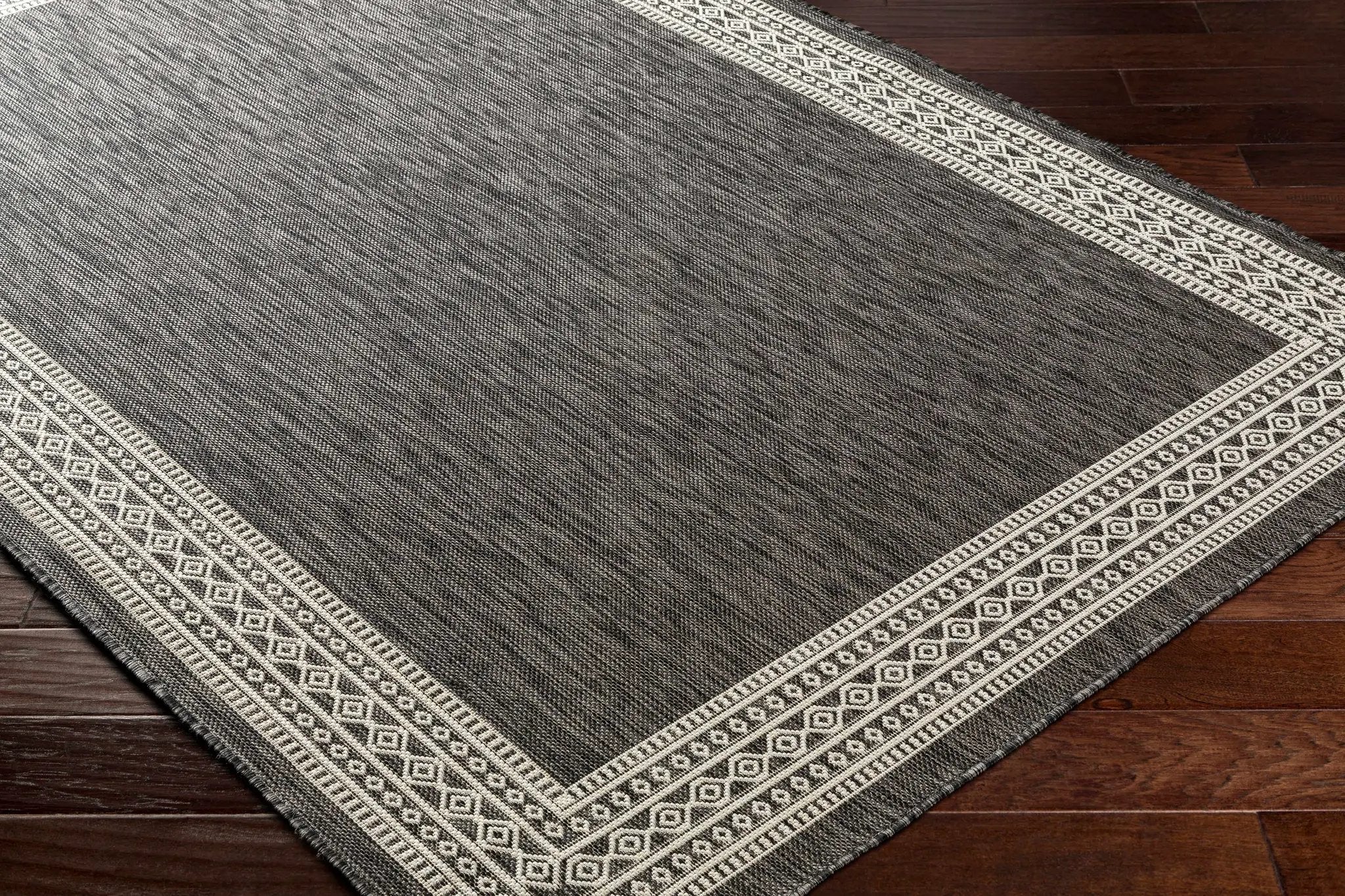 Aleli Black & White Outdoor Area Rug - Clearance by Boutique Rugs