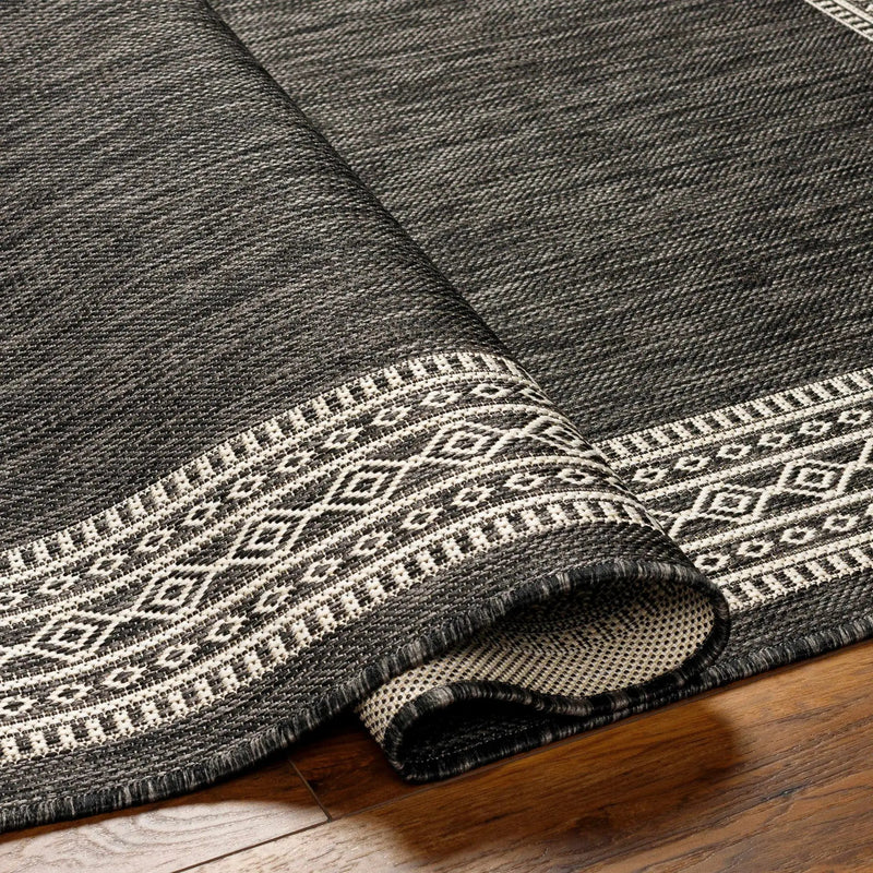 Aleli Black & White Outdoor Area Rug - Clearance by Boutique Rugs