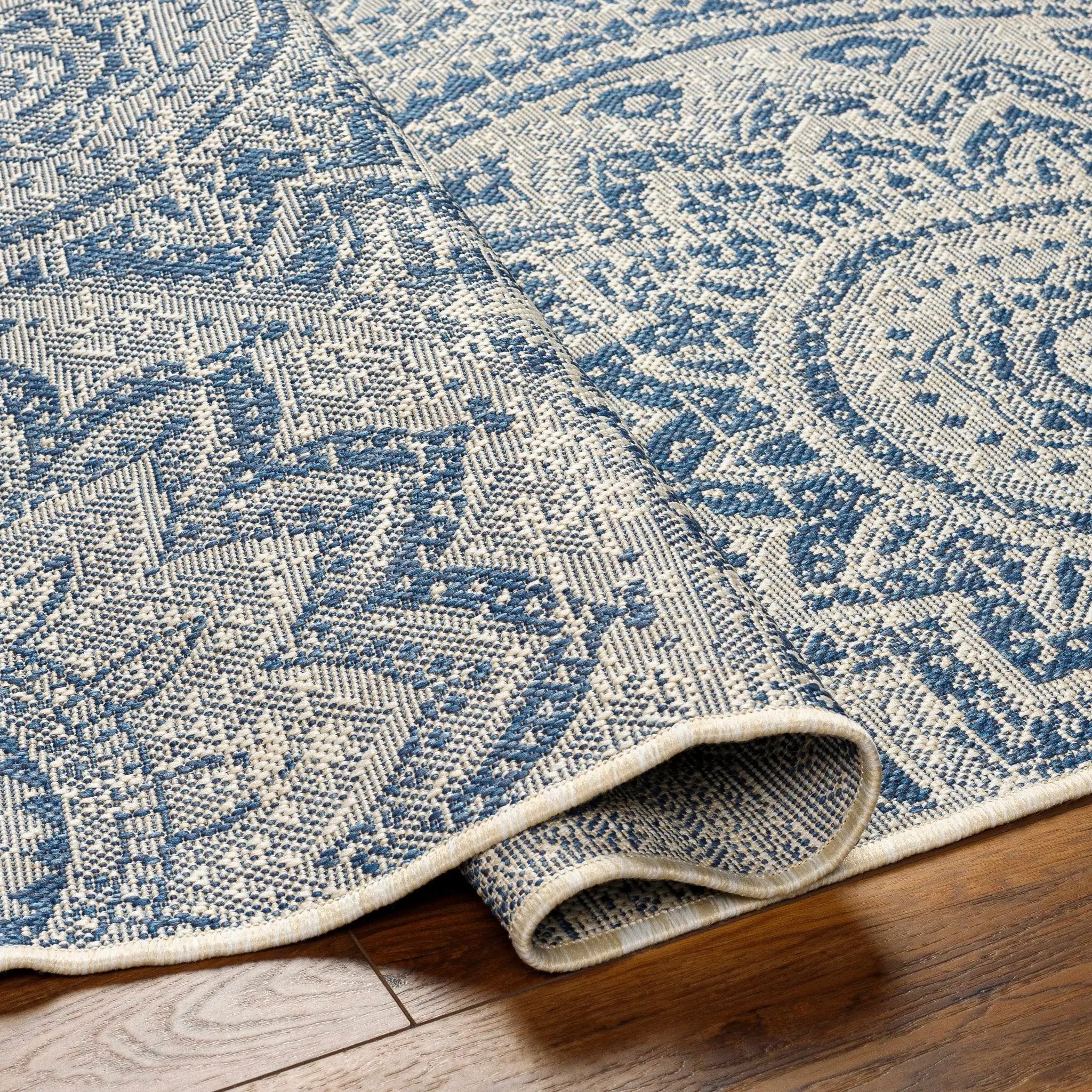 Ayala Blue Durable Outdoor Rug by Boutique Rugs