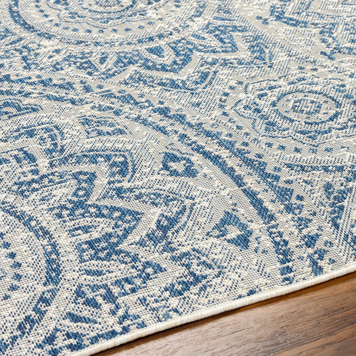 Ayala Blue Durable Outdoor Rug, photo 6 of 6