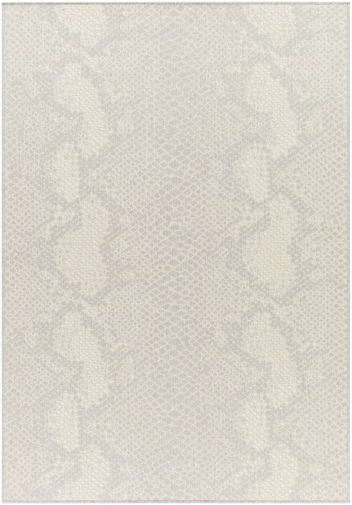 Estee Cream Snake-Patterned Outdoor Area Rug - Clearance