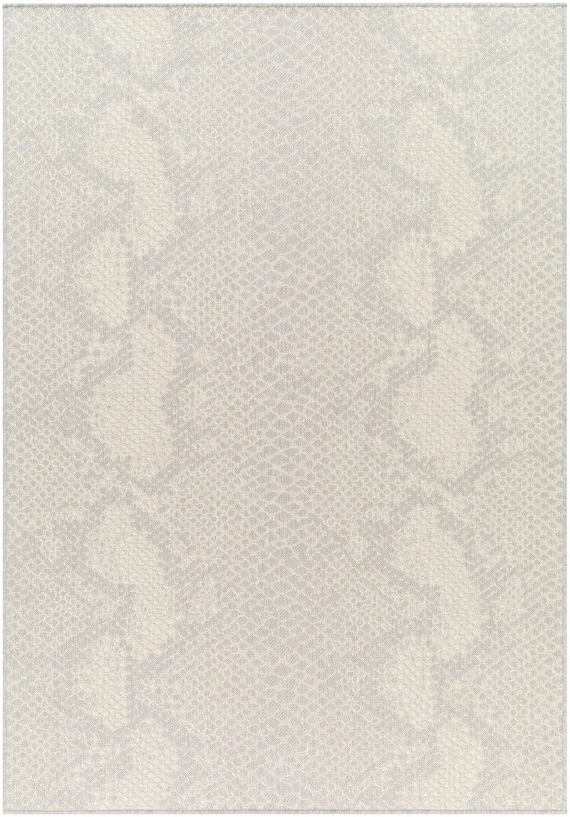 Estee Cream Snake-Patterned Outdoor Area Rug - Clearance by Boutique Rugs