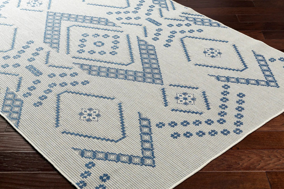 Helga Blue Outdoor Area Rug - Clearance, photo 4 of 6