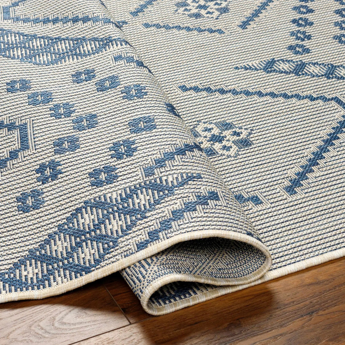 Helga Blue Outdoor Area Rug - Clearance, photo 5 of 6