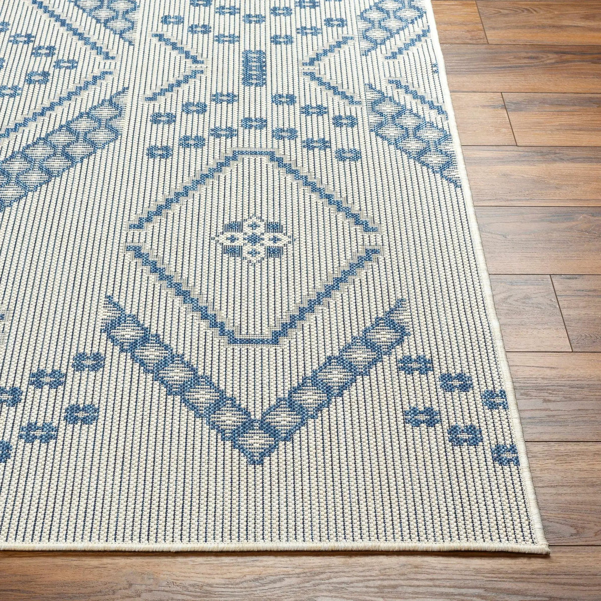Helga Blue Outdoor Area Rug - Clearance, photo 3 of 6
