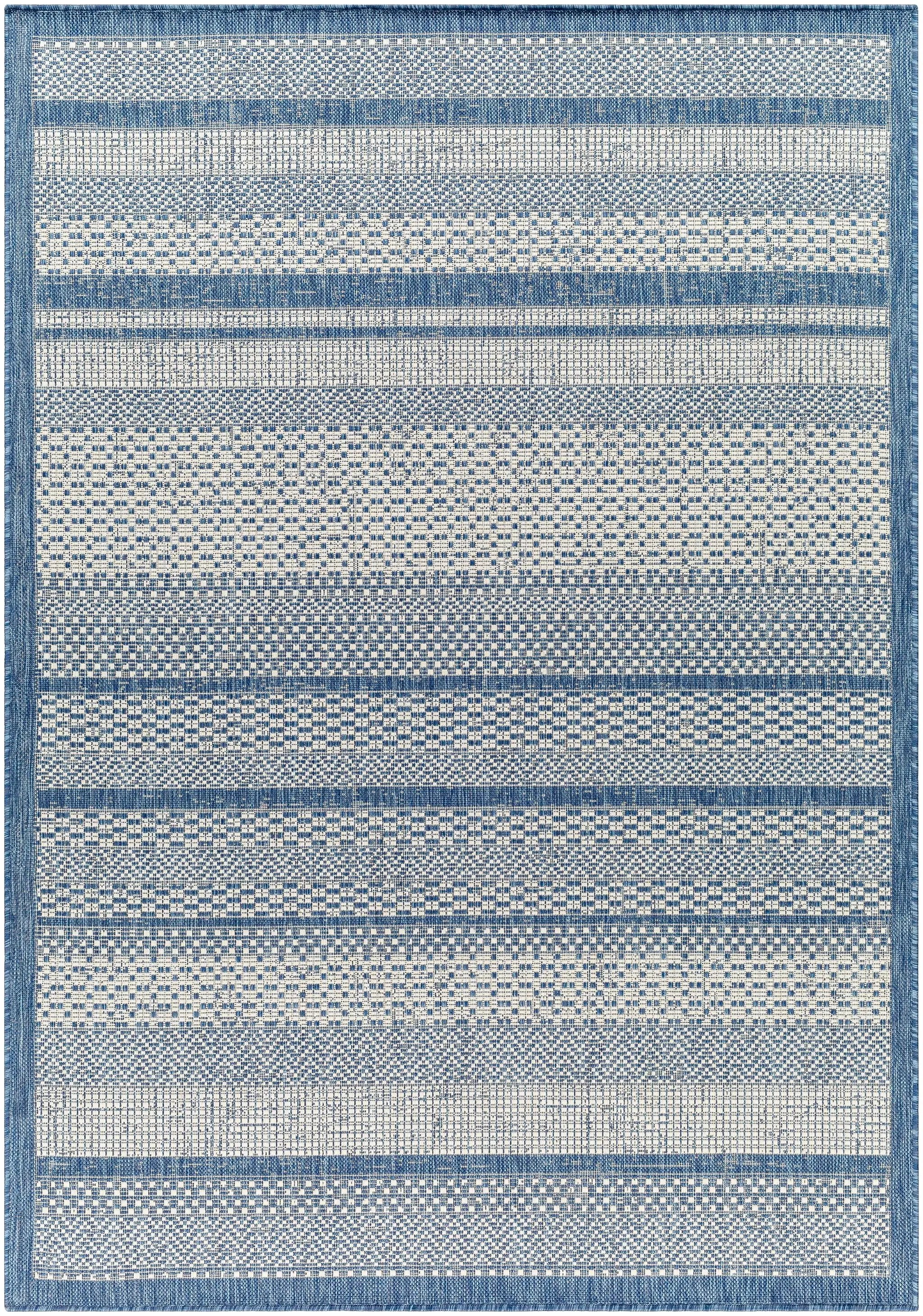 Hessa Blue Outdoor Area Rug - Clearance by Boutique Rugs