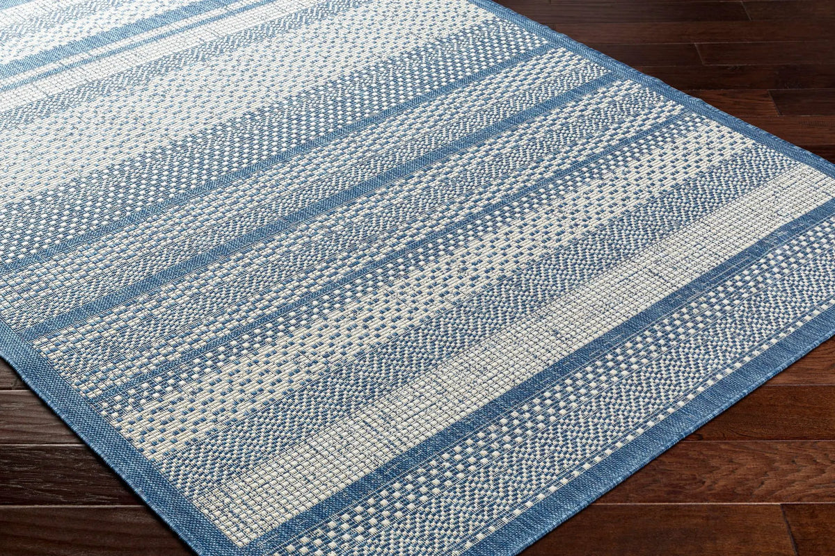 Hessa Blue Outdoor Area Rug - Clearance, photo 3 of 5