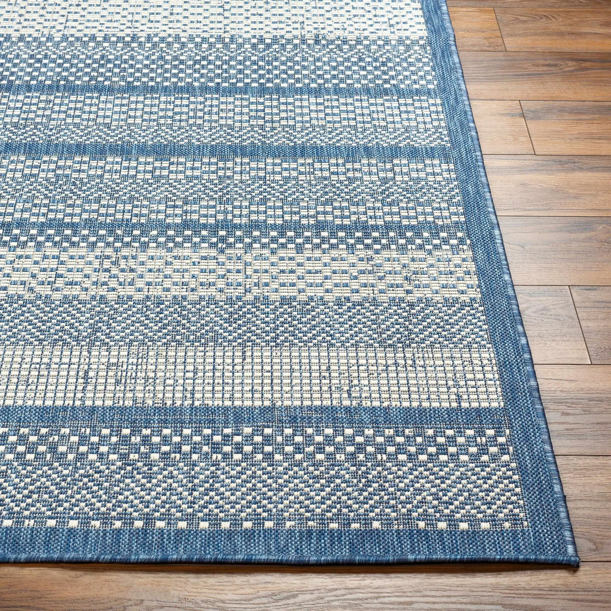 Hessa Blue Outdoor Area Rug - Clearance, photo 2 of 5
