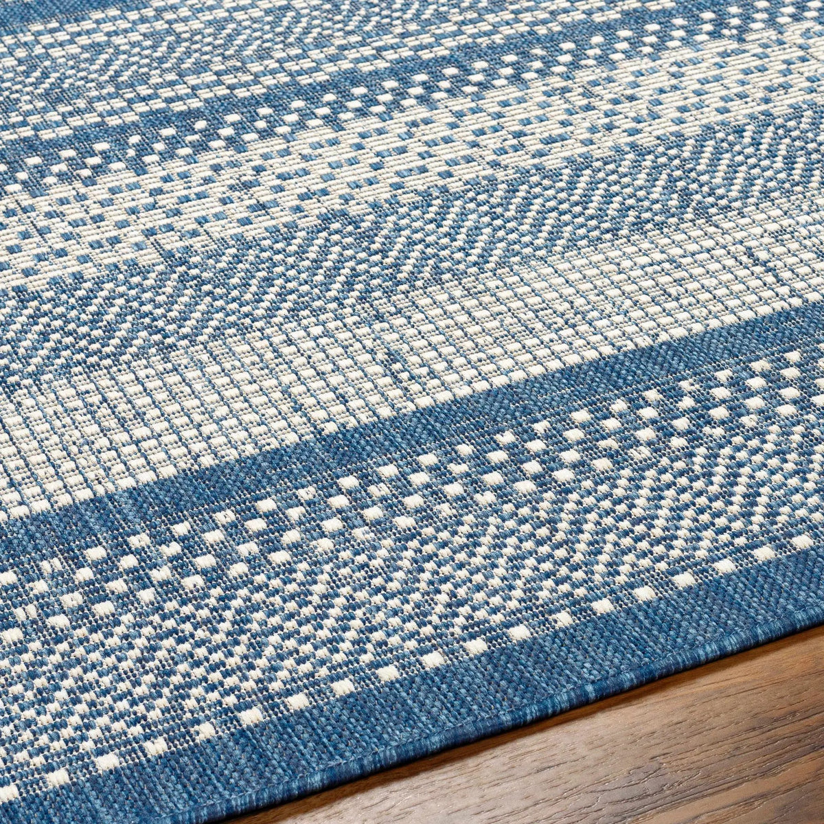 Hessa Blue Outdoor Area Rug - Clearance, photo 5 of 5