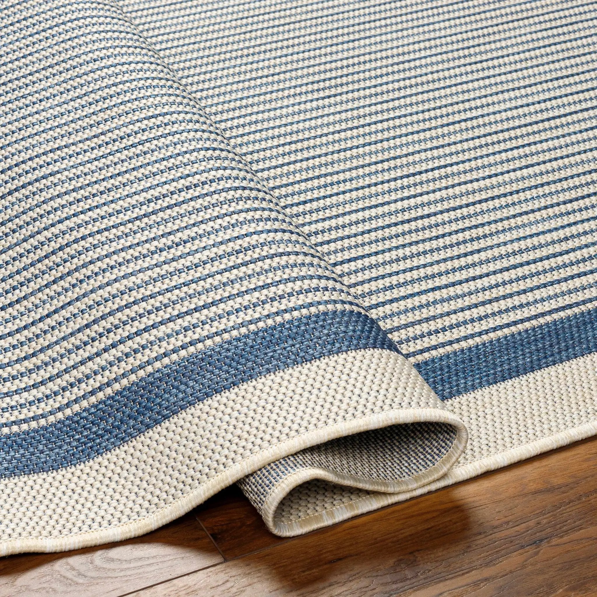 Hevel Blue Outdoor Area Rug - Clearance by Boutique Rugs