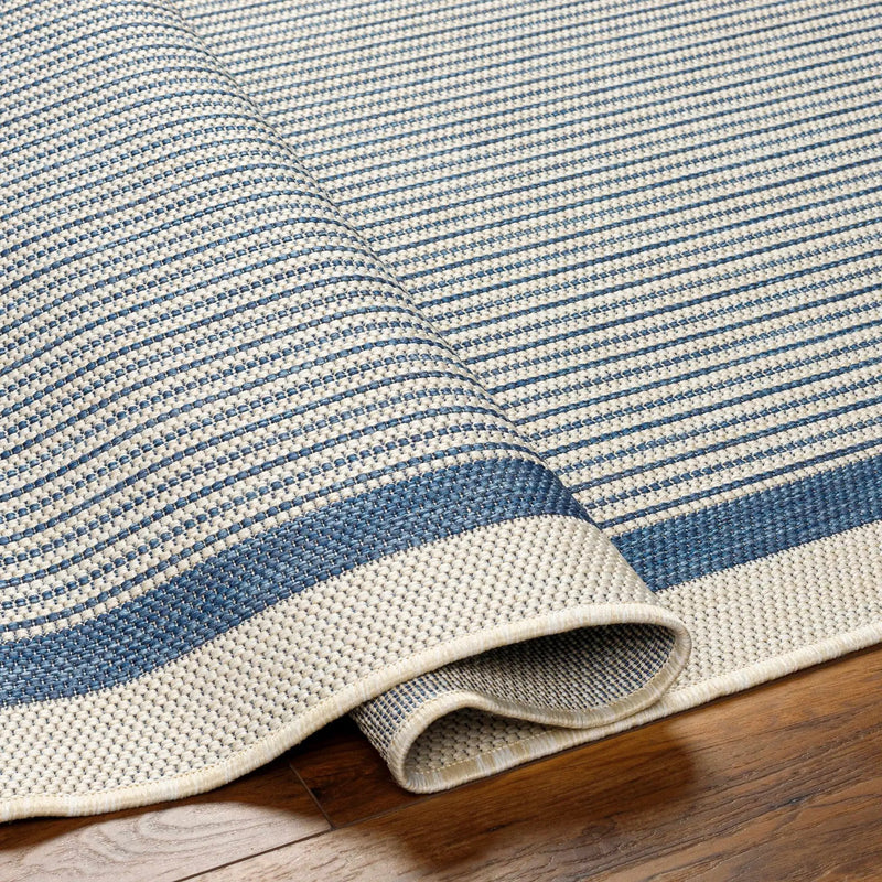 Hevel Blue Outdoor Area Rug - Clearance by Boutique Rugs