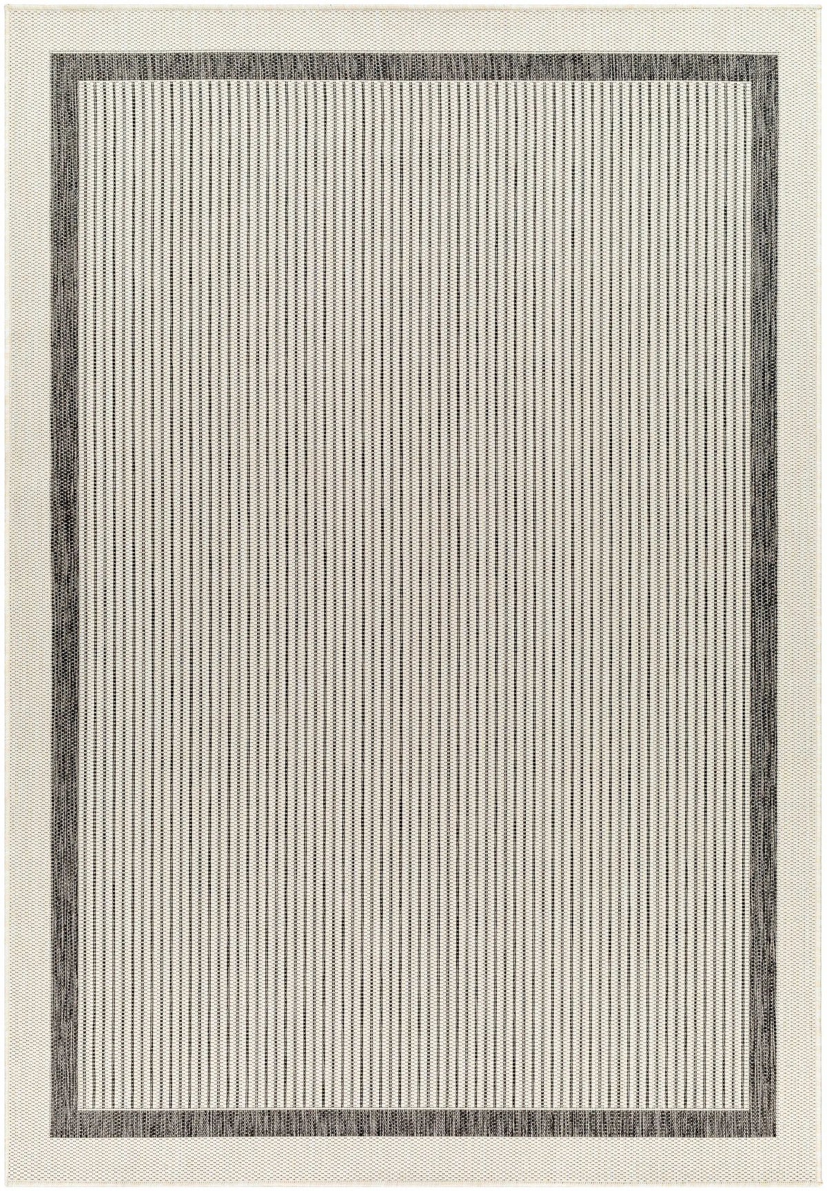 Hevel Black & White Outdoor Area Rug - Clearance