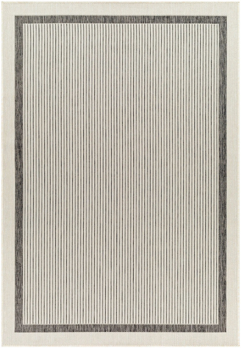 Hevel Black & White Outdoor Area Rug - Clearance by Boutique Rugs