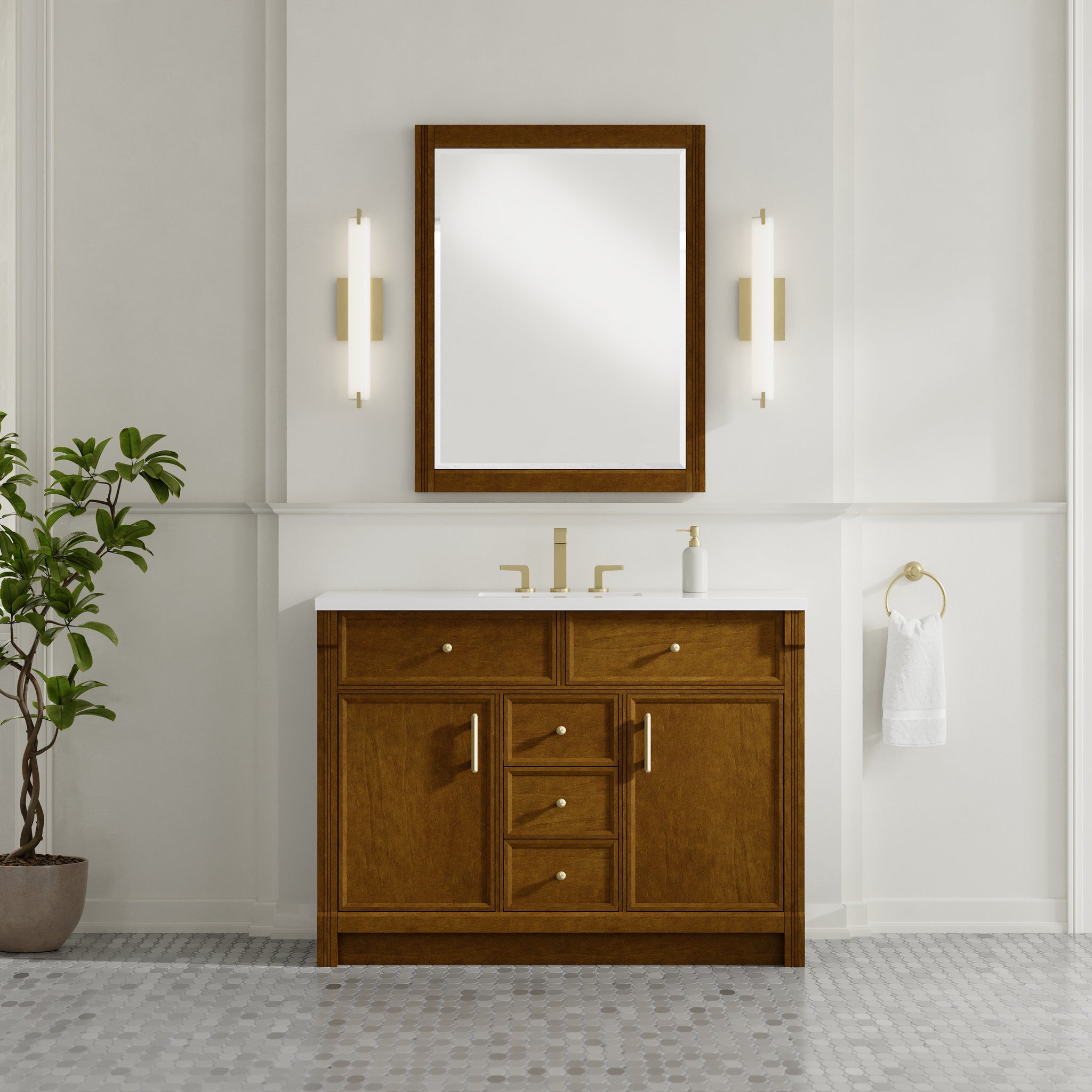 James Martin Bellshire 30" Mirror, Honey Oak, view 2