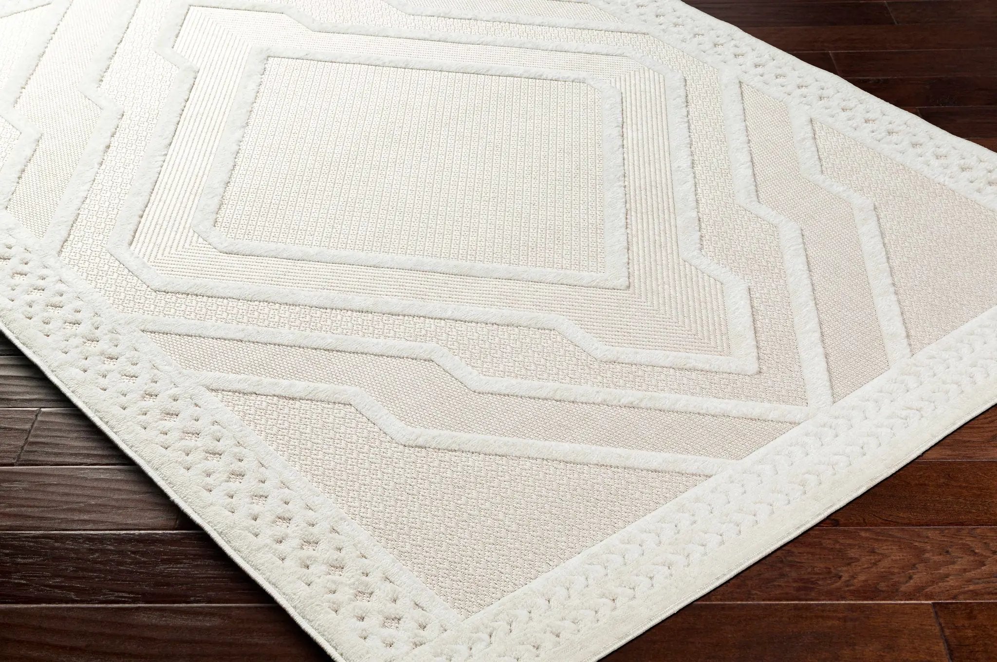 Anja Cream Outdoor Rug - Clearance by Boutique Rugs