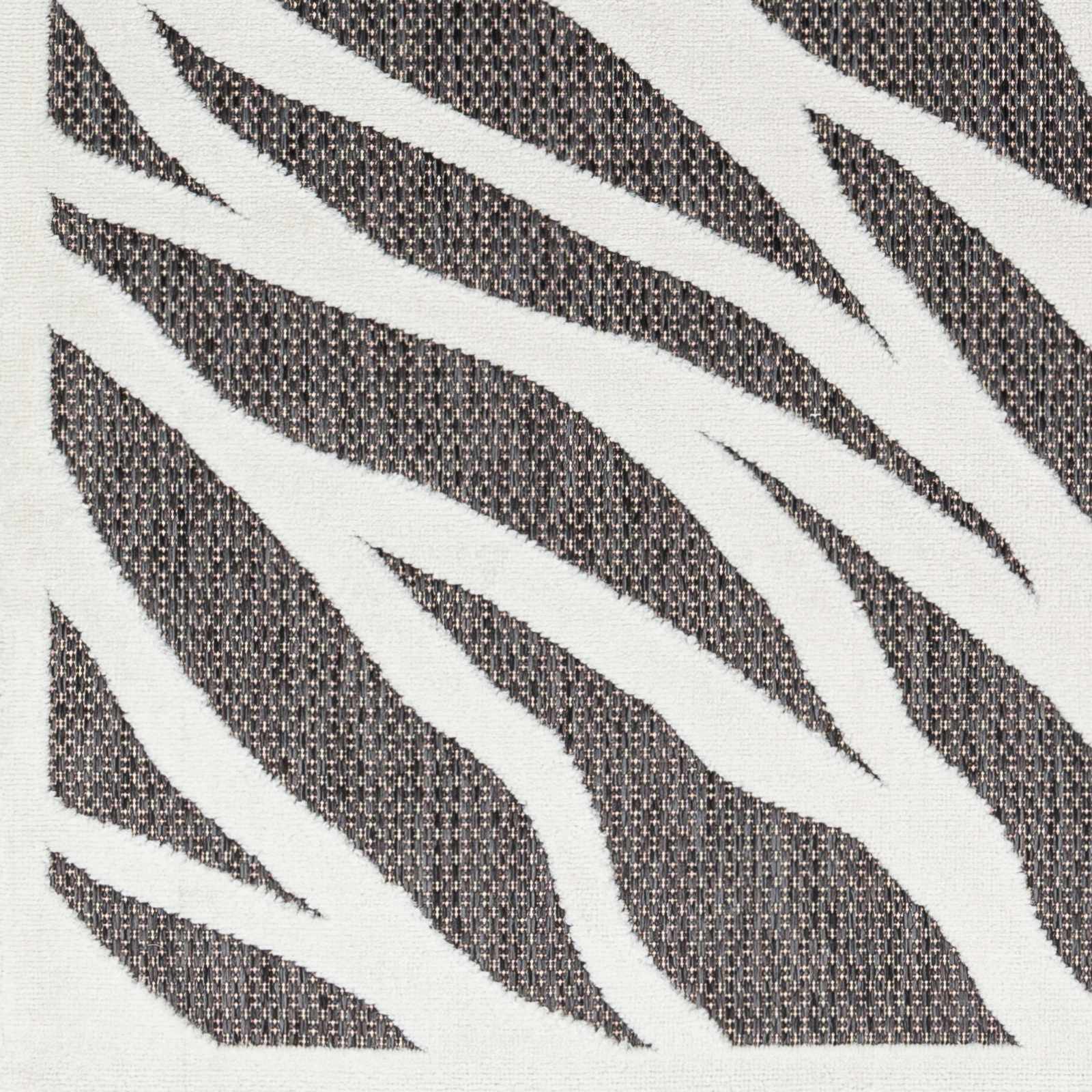 Astra Zebra Print Black Outdoor Rug - Clearance by Boutique Rugs