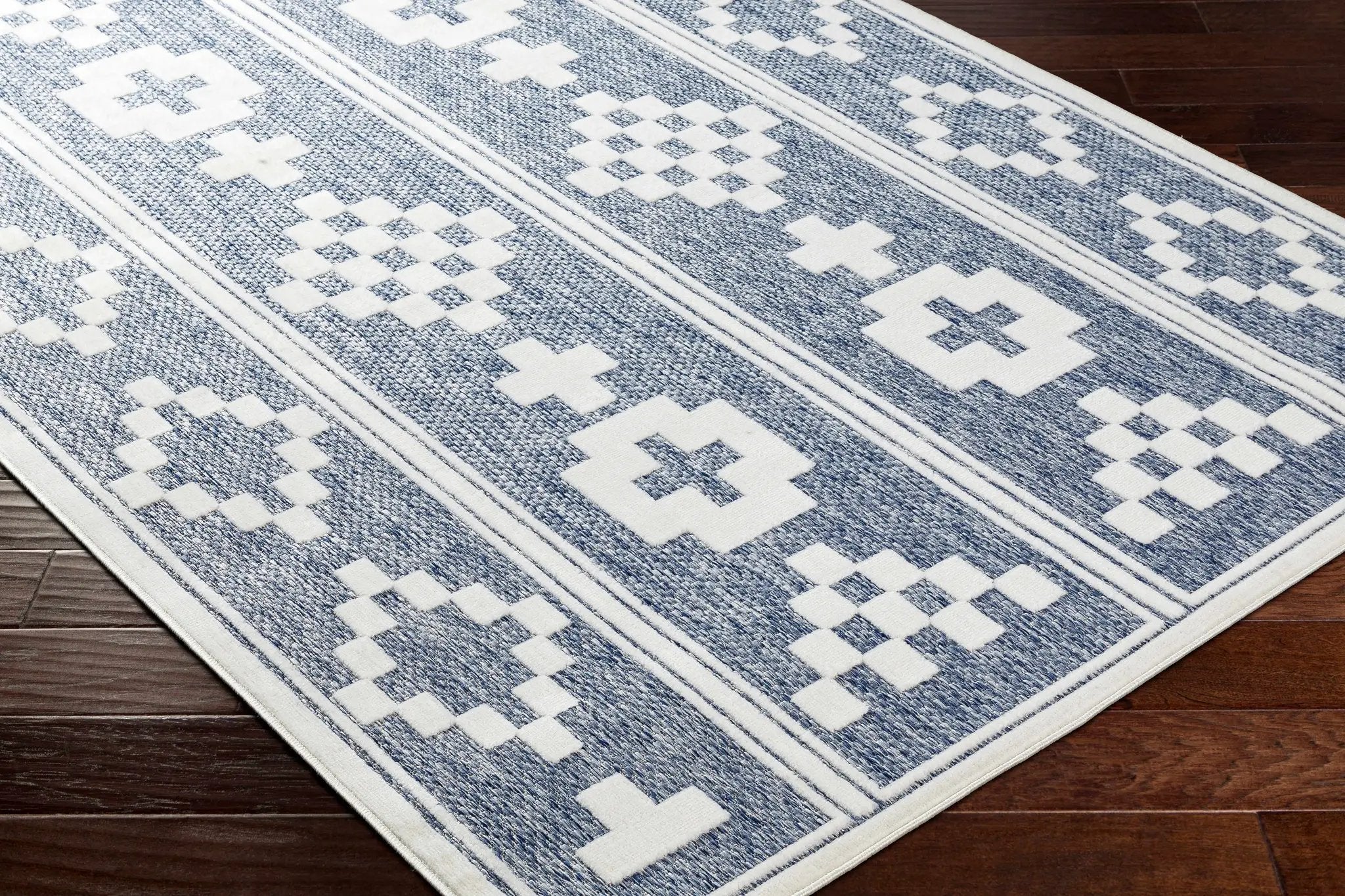 Hiro Blue Outdoor Rug - Clearance by Boutique Rugs