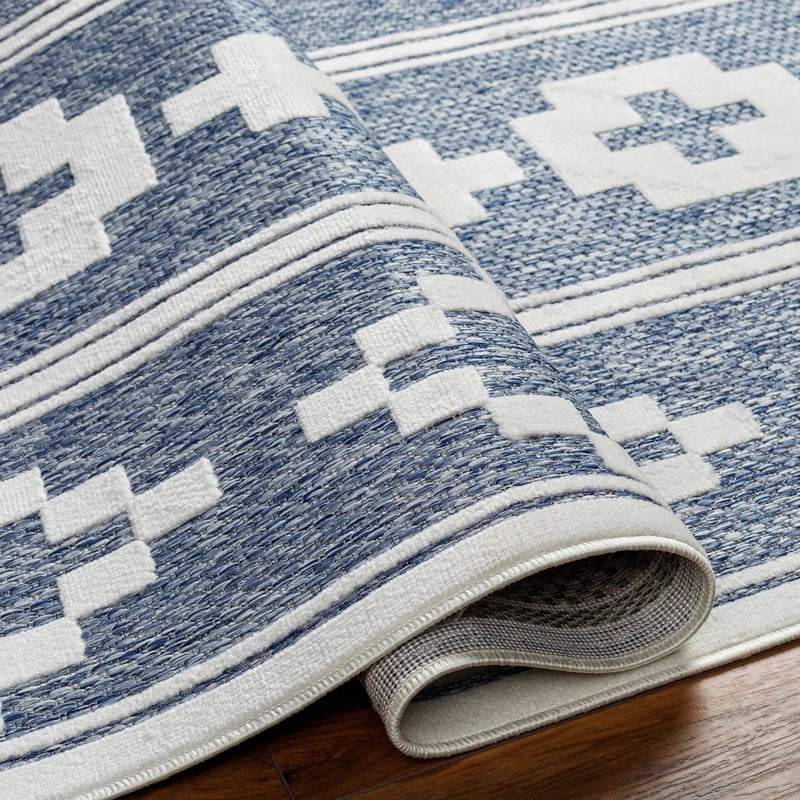 Hiro Blue Outdoor Rug - Clearance by Boutique Rugs