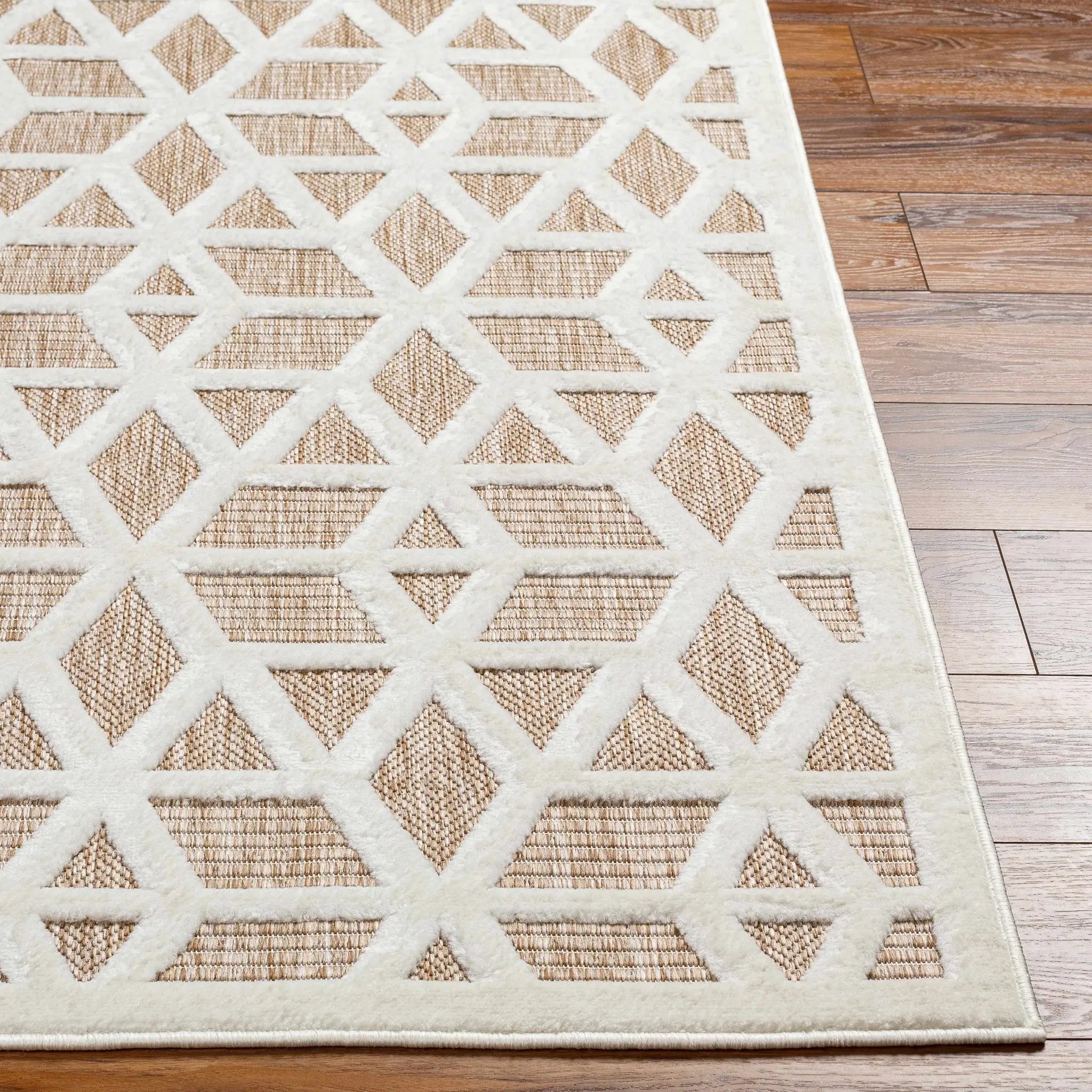 Nuri Tan Outdoor Rug - Clearance by Boutique Rugs