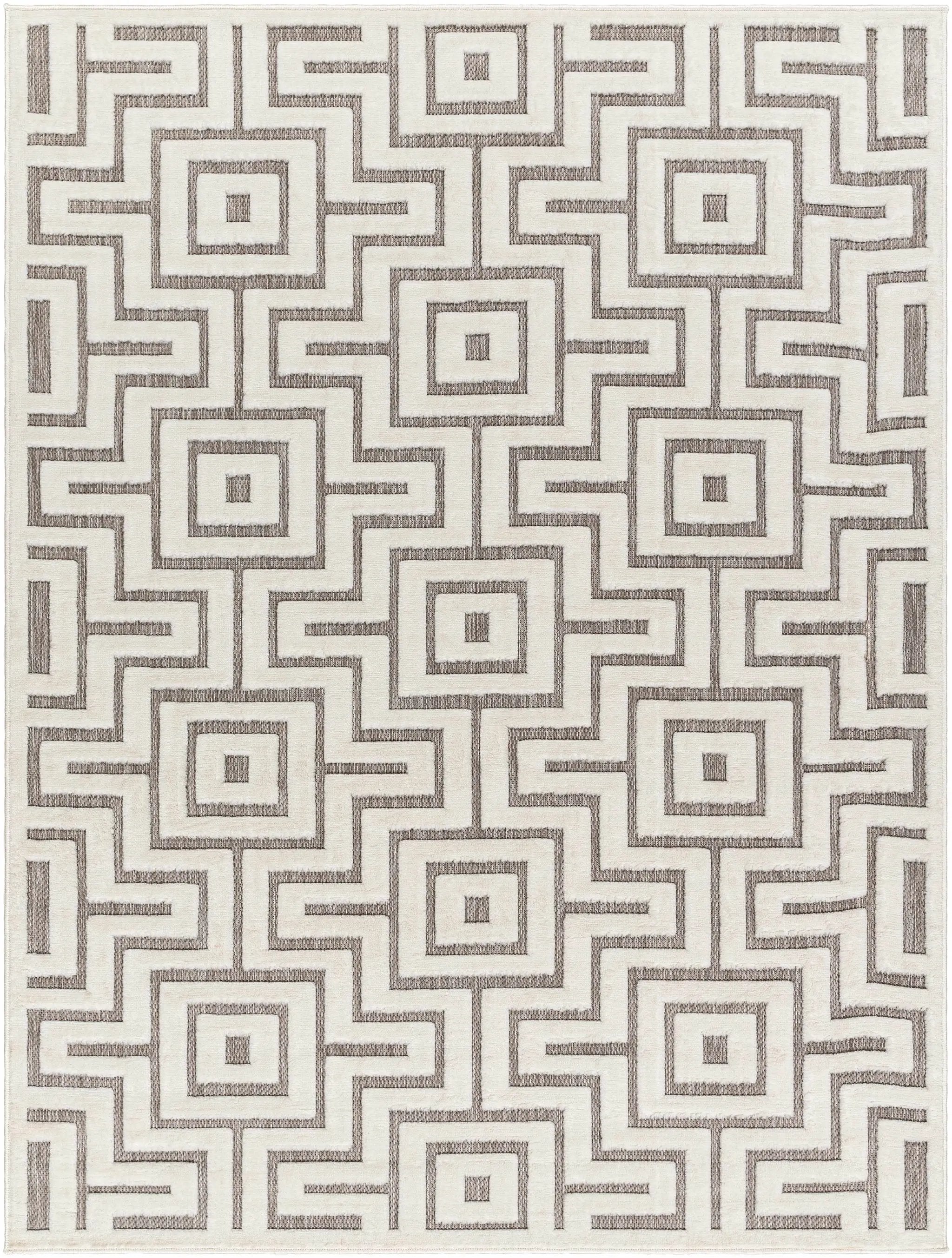 Zevi Beige Outdoor Rug - Clearance by Boutique Rugs