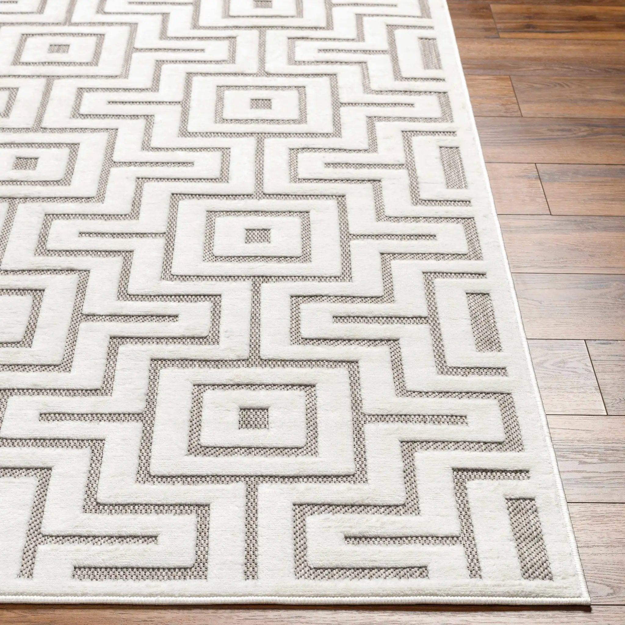 Zevi Beige Outdoor Rug - Clearance by Boutique Rugs