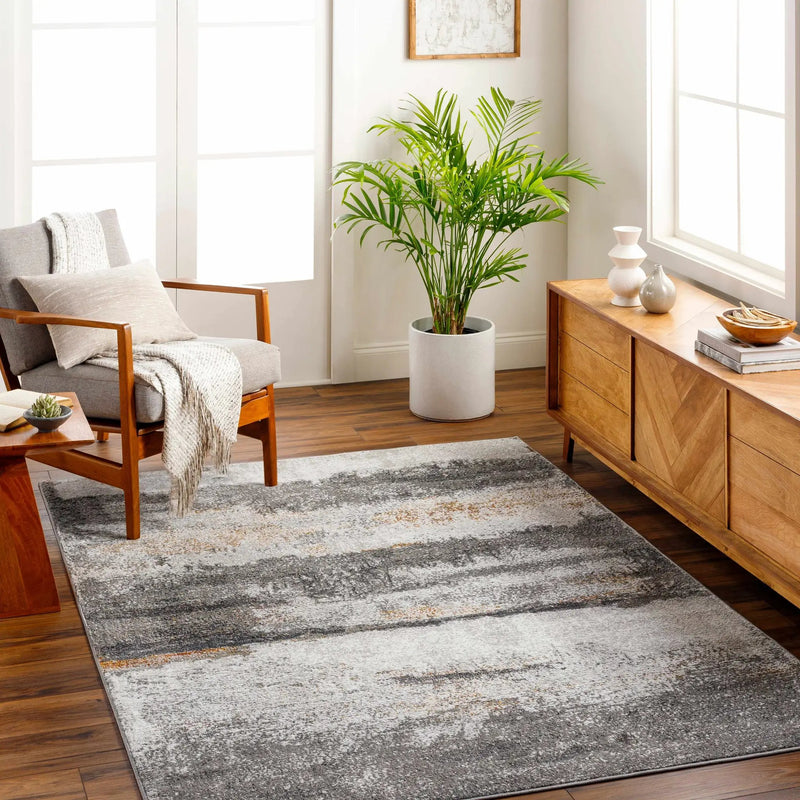 Adam Gray Abstract Area Rug - Clearance by Boutique Rugs