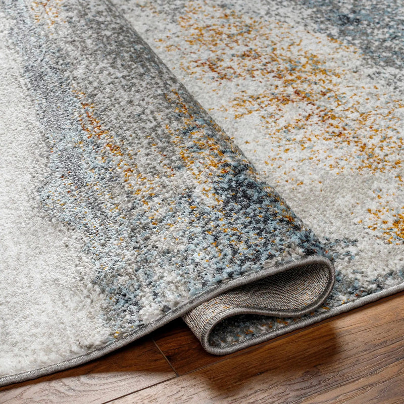 Adam Gray Blue Abstract Area Rug by Boutique Rugs