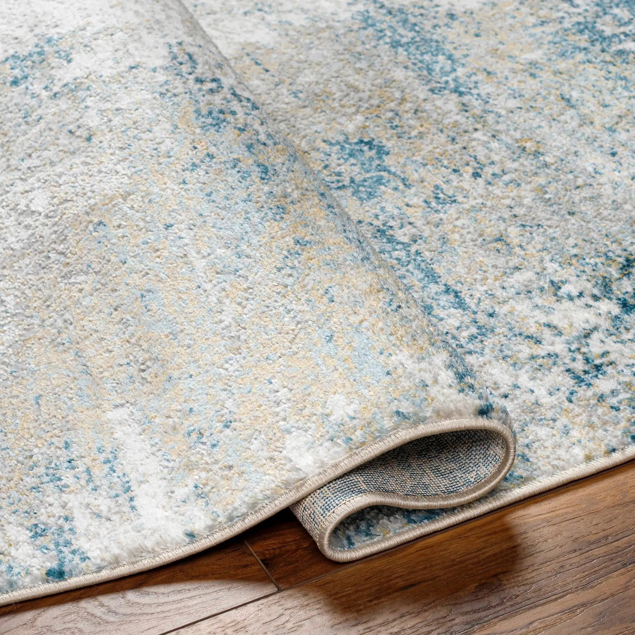 Duval Blue Abstract Area Rug by Boutique Rugs