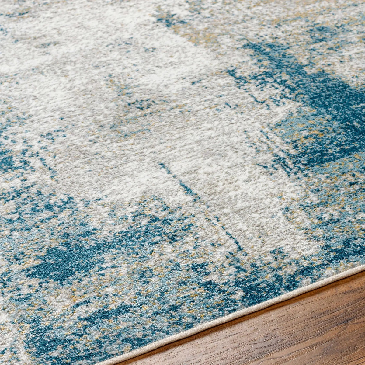 Duval Blue Abstract Area Rug, photo 6 of 6