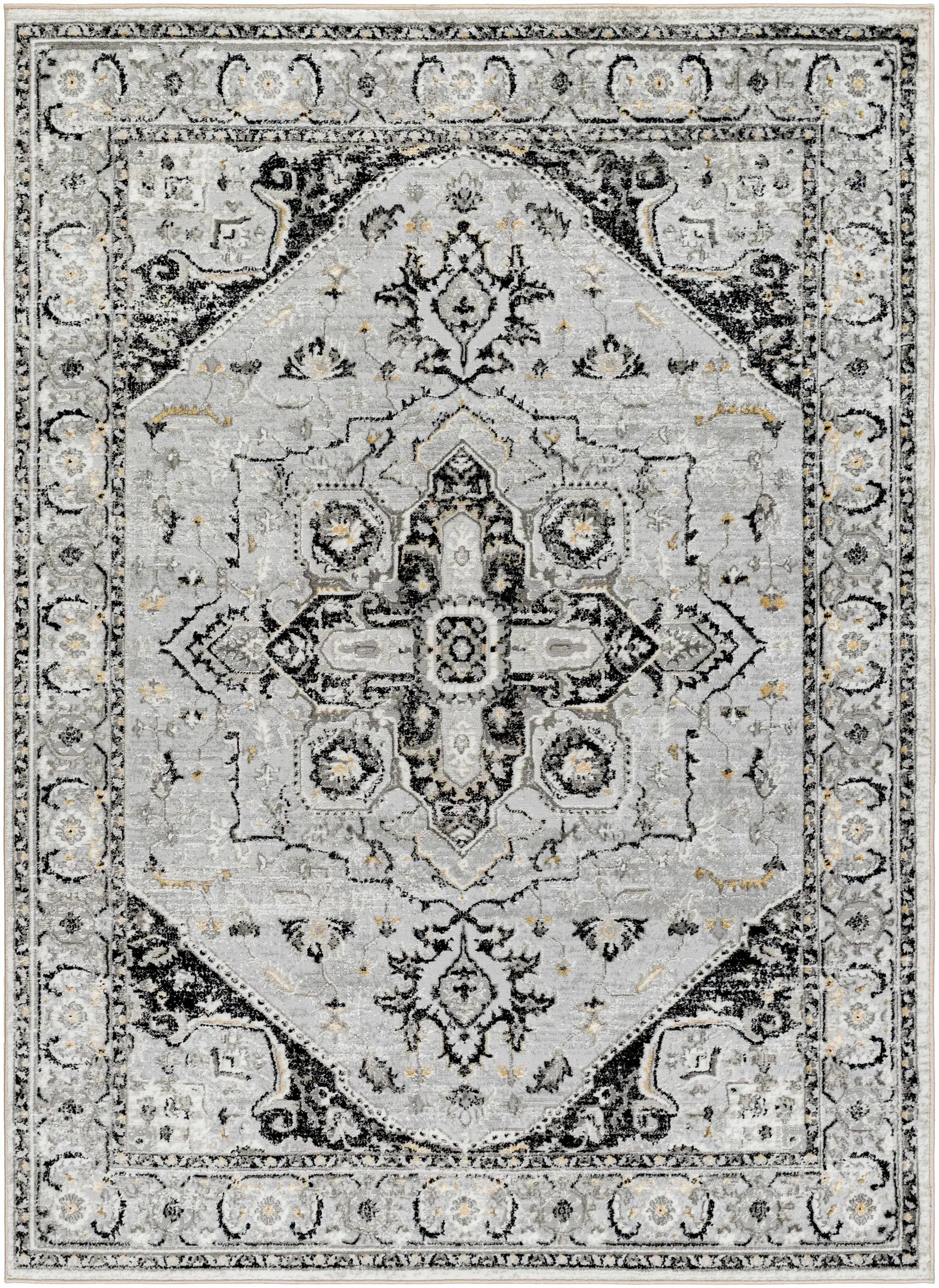 Gauri Gray Medallion Area Rug - Clearance by Boutique Rugs