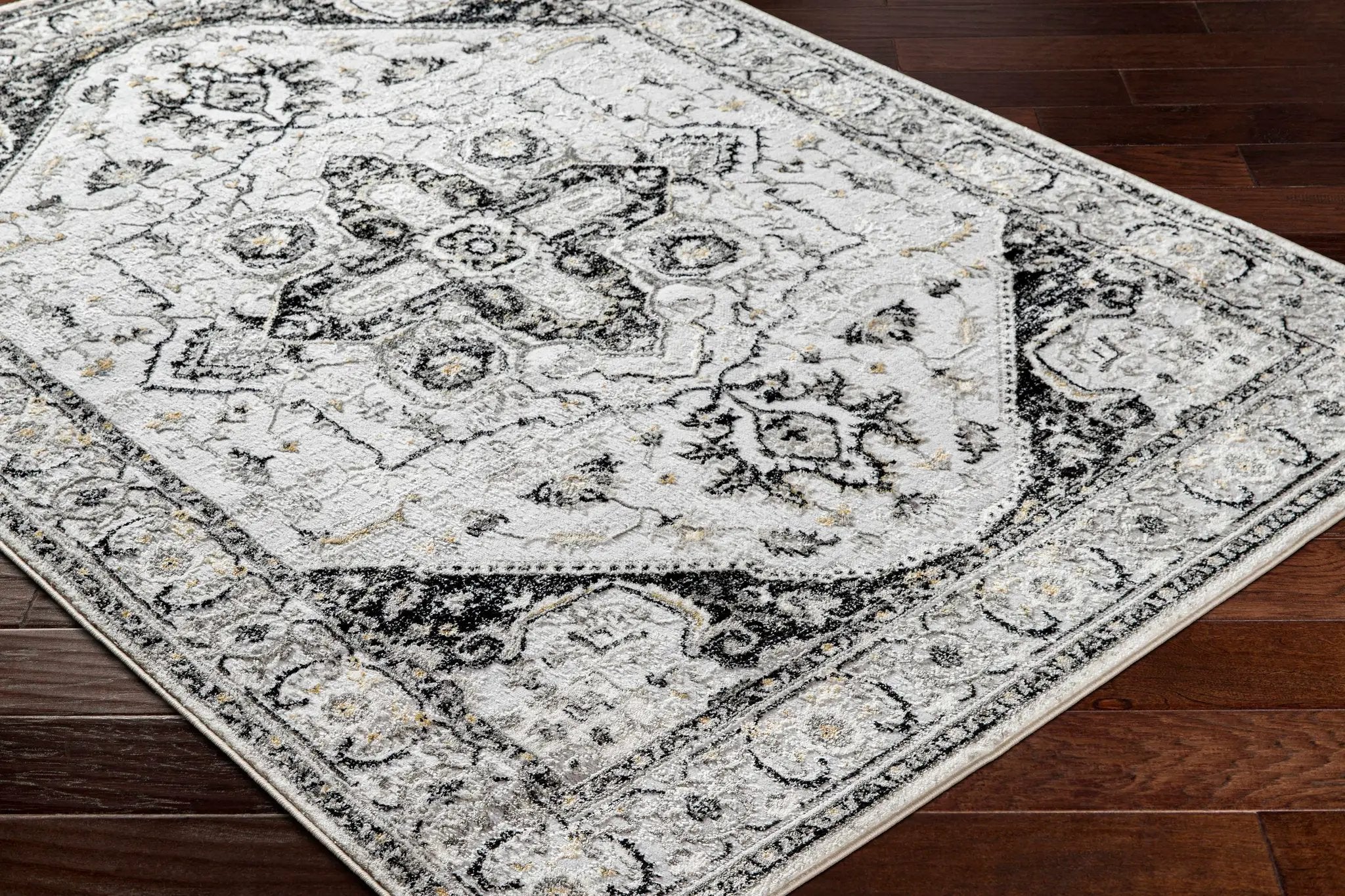 Gauri Gray Medallion Area Rug - Clearance by Boutique Rugs