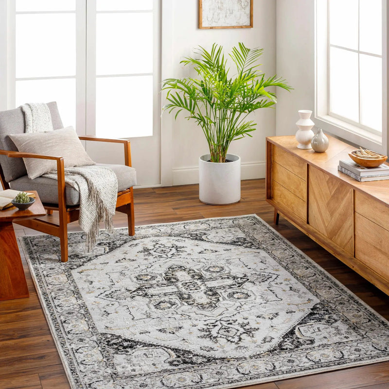 Gauri Gray Medallion Area Rug - Clearance by Boutique Rugs