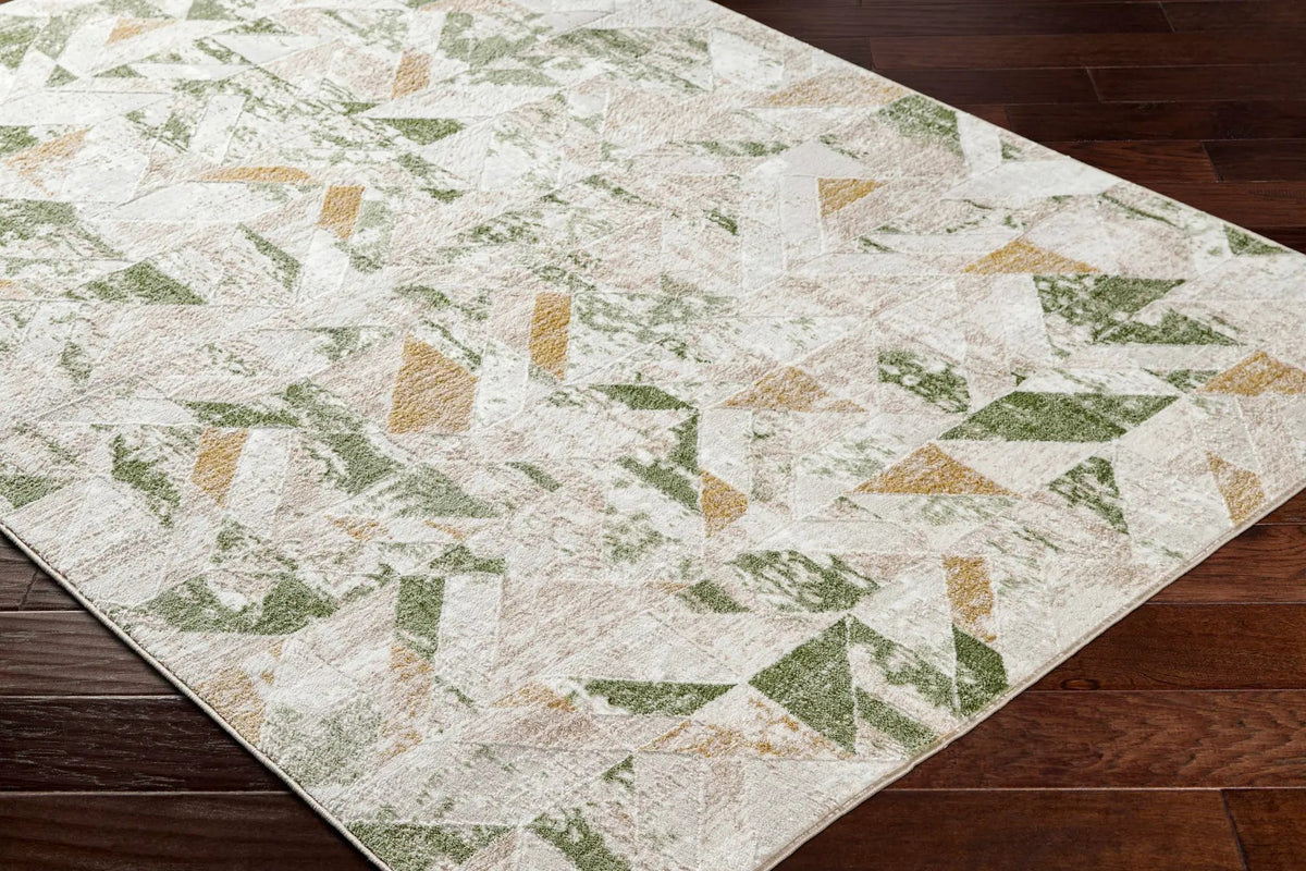 Gonca Green Geometric Area Rug, photo 4 of 6