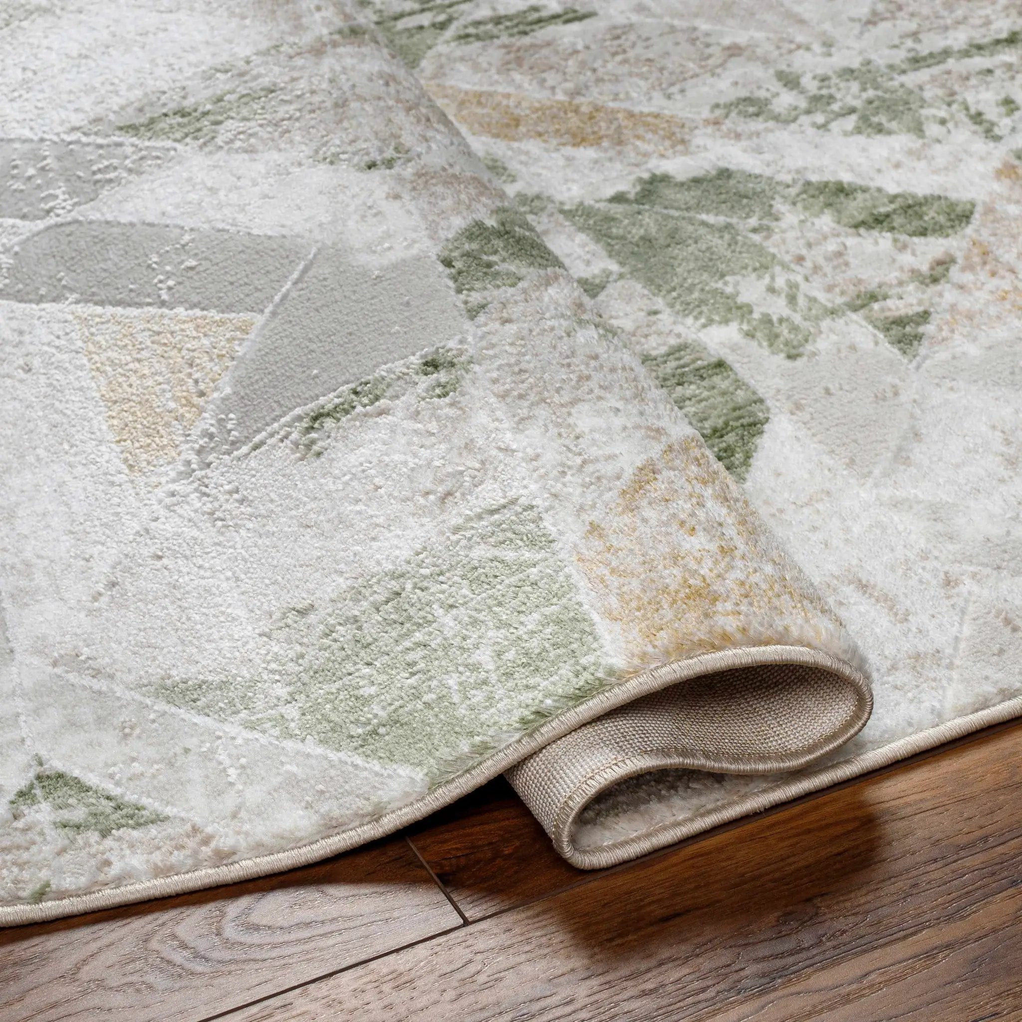 Gonca Green Geometric Area Rug by Boutique Rugs