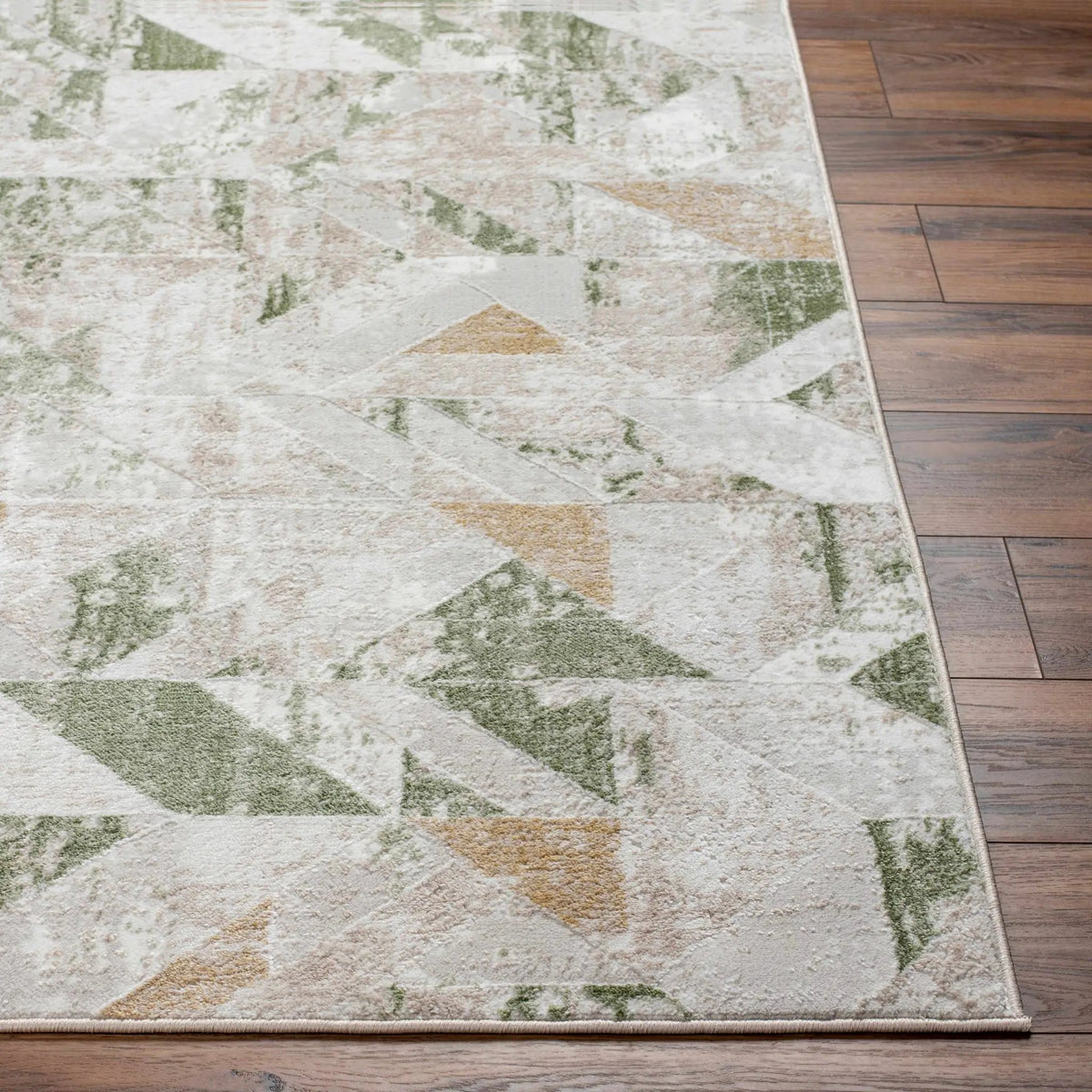 Gonca Green Geometric Area Rug, photo 3 of 6