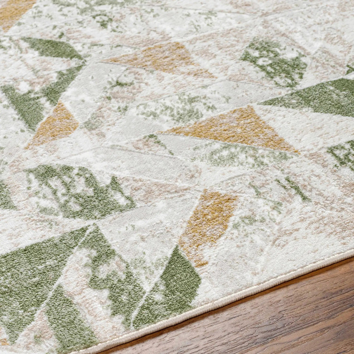 Gonca Green Geometric Area Rug, photo 6 of 6