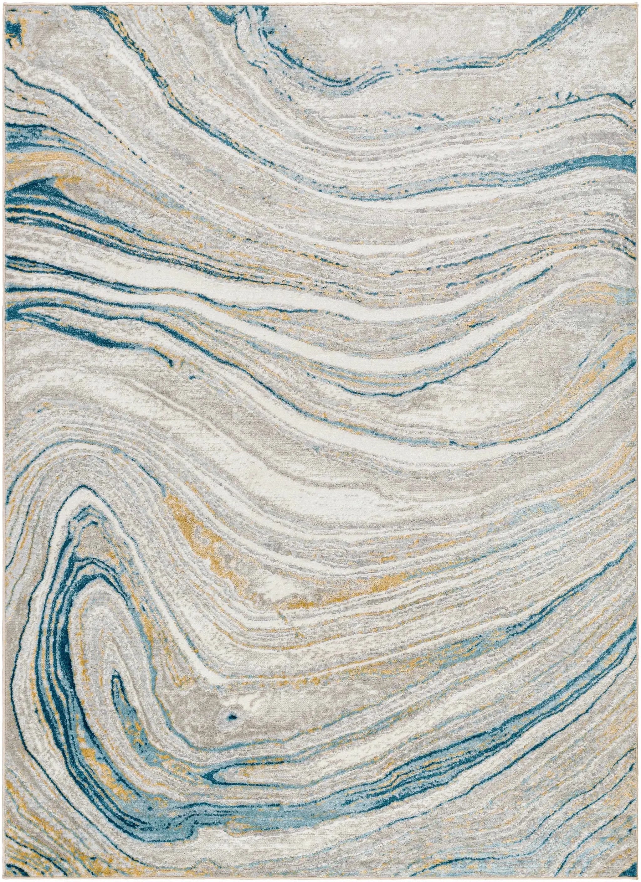 Gregg Silver Gray Marble Area Rug by Boutique Rugs