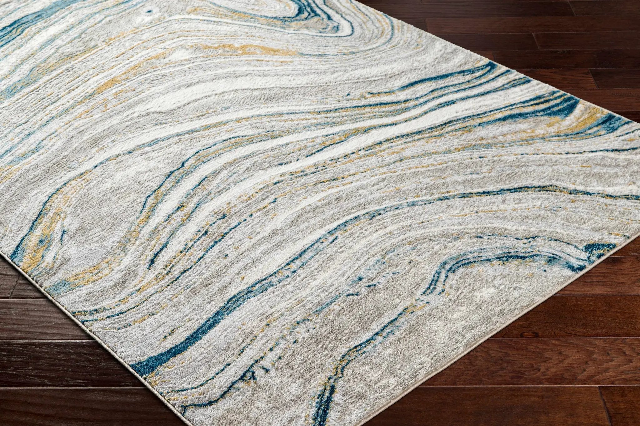 Gregg Silver Gray Marble Area Rug by Boutique Rugs